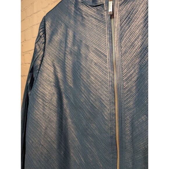 Bradley Bayou designer leather fitted jacket 1X - Picture 3 of 5